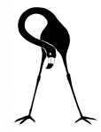 Flamingo Black Clipart