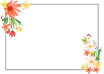 Floral Invitation Card 5 X 7