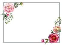 Floral Roses Invitation Card 5 X 7