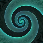 Grüne fraktale spirale