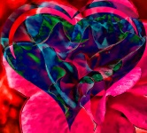 Inimi și flori Valentine