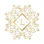 L Alphabet Gold Monogram