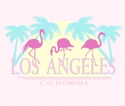 Cartaz do flamingo de Los Angeles