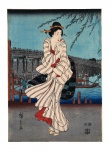 Oosterse vrouw Japanse afdrukken