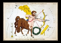 Boogschutter Vintage Zodiac Art Prin