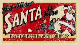 Carte postale vintage de Santa