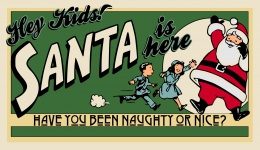 Cartão do vintage de Santa