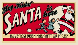 Carte postale vintage de Santa