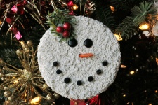 Snowman Face Christmas Ornament