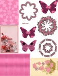 Spring Pink Collage Sheet