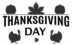 Thanksgiving Day Silhouette Turkey