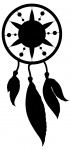 Clipart de silhueta de apanhador de sonh