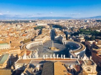 Watykan i panoramę Rzymu