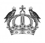 Weinlese-Vogel-tragende Krone