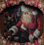 Fondo de Navidad Santa Vintage