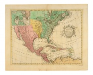 Vintage kaart Noord-Amerika