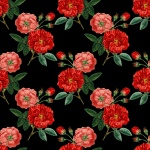 Rose d'epoca sfondo rosso