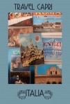 Plakat podróżny styl Vintage Capri