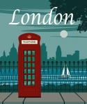 Vintage Travel Poster Londra
