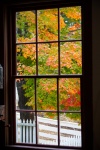 Vintage window in autumn