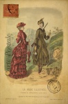 Weinlese-Frauen-französische Postkarte