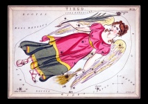 Cópia da arte do zodíaco do vintage do V