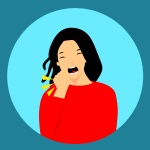 Mujer tosiendo