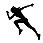 Mujer corriendo silueta