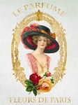 Mujer vintage francés perfume