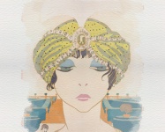 Woman Vintage Watercolor