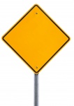 Yellow street sign