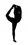 Pose de yoga silueta