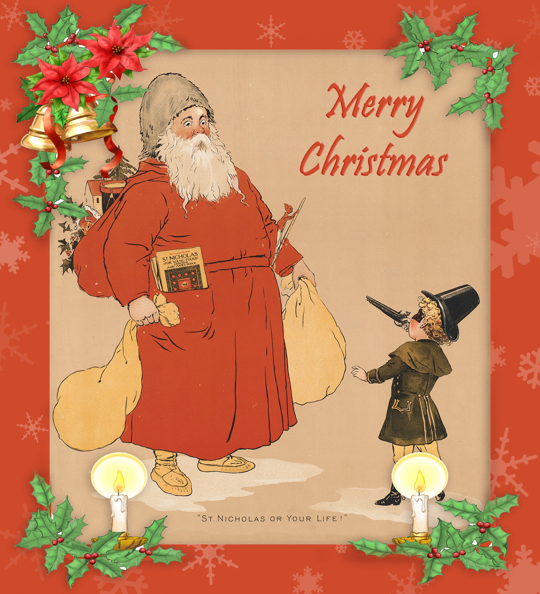 christmas-santa-vintage-card-free-stock-photo-public-domain-pictures