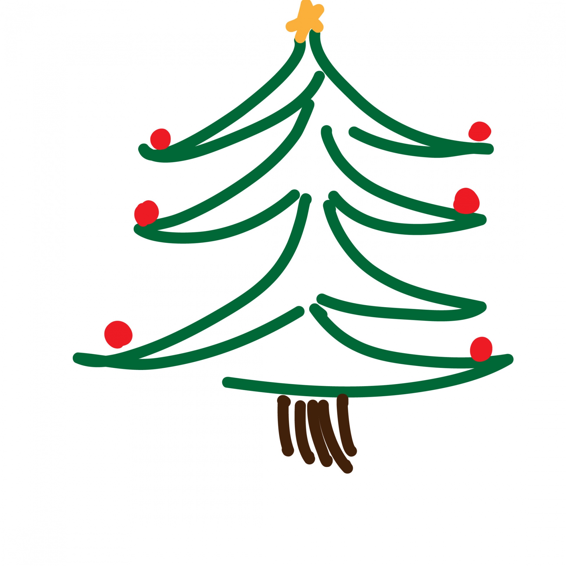 Christmas Tree Images Drawing : Christmas Line Drawing | Bodewasude