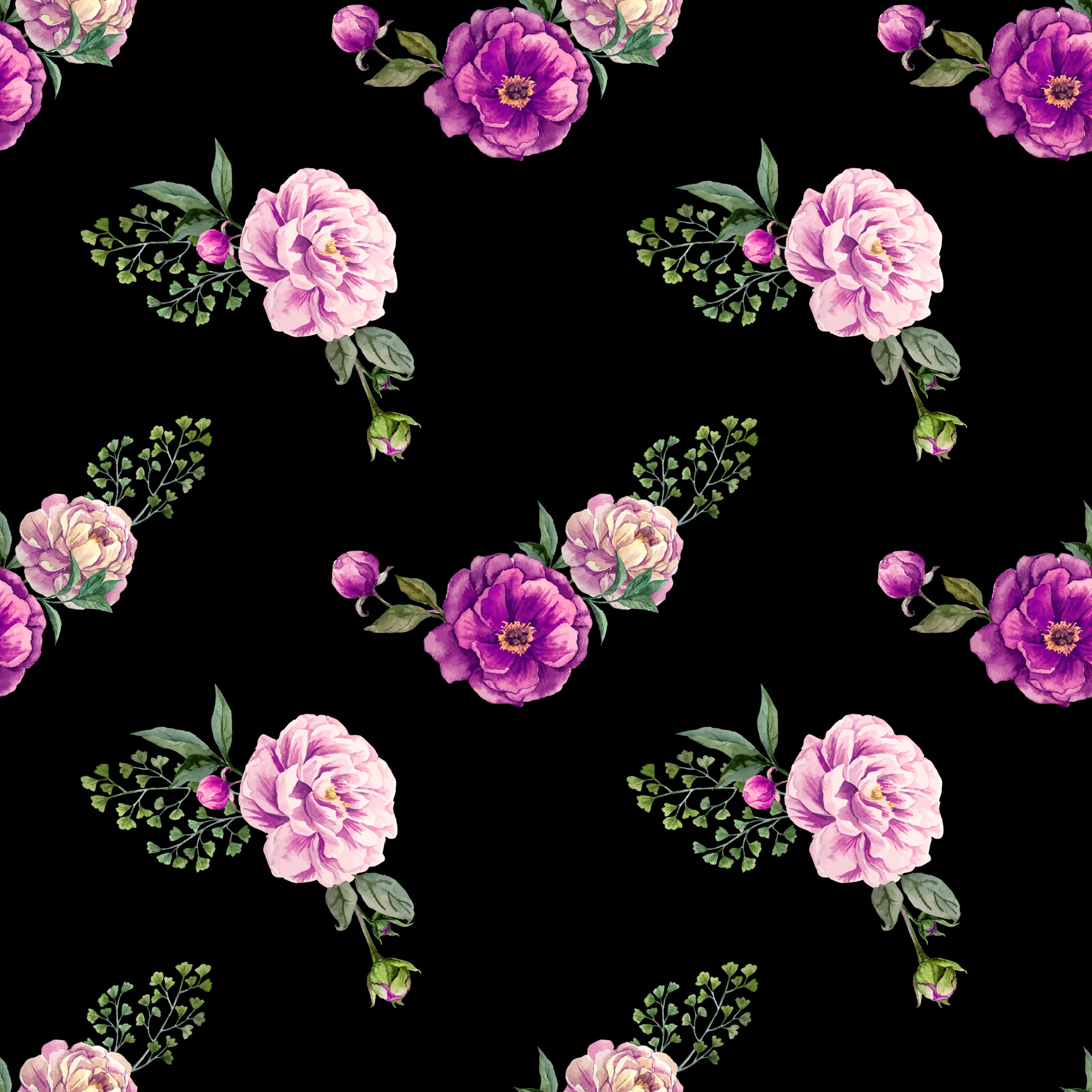Rosas florales patrón de fondo