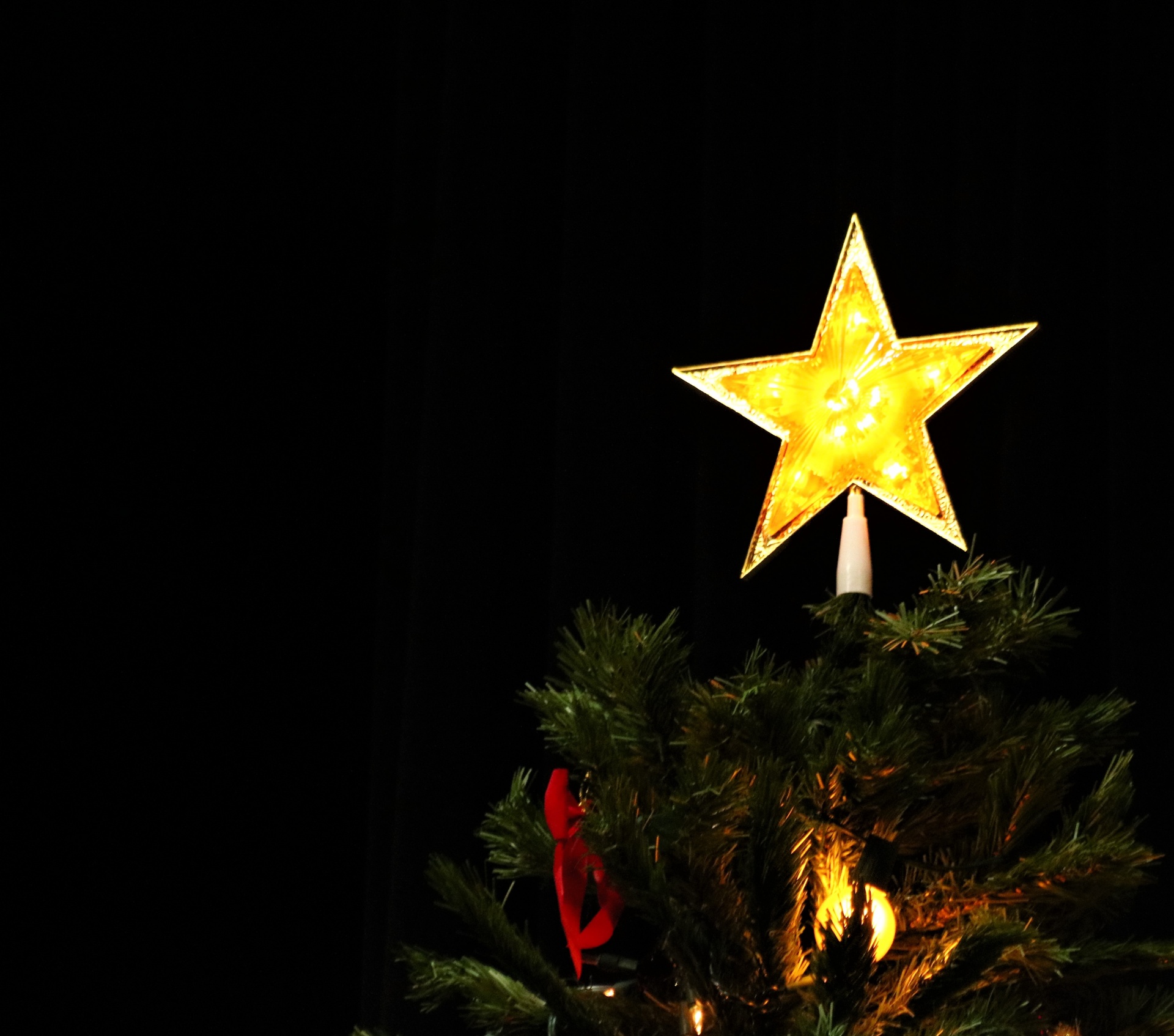 金子圣诞树星背景免费图片 Public Domain Pictures
