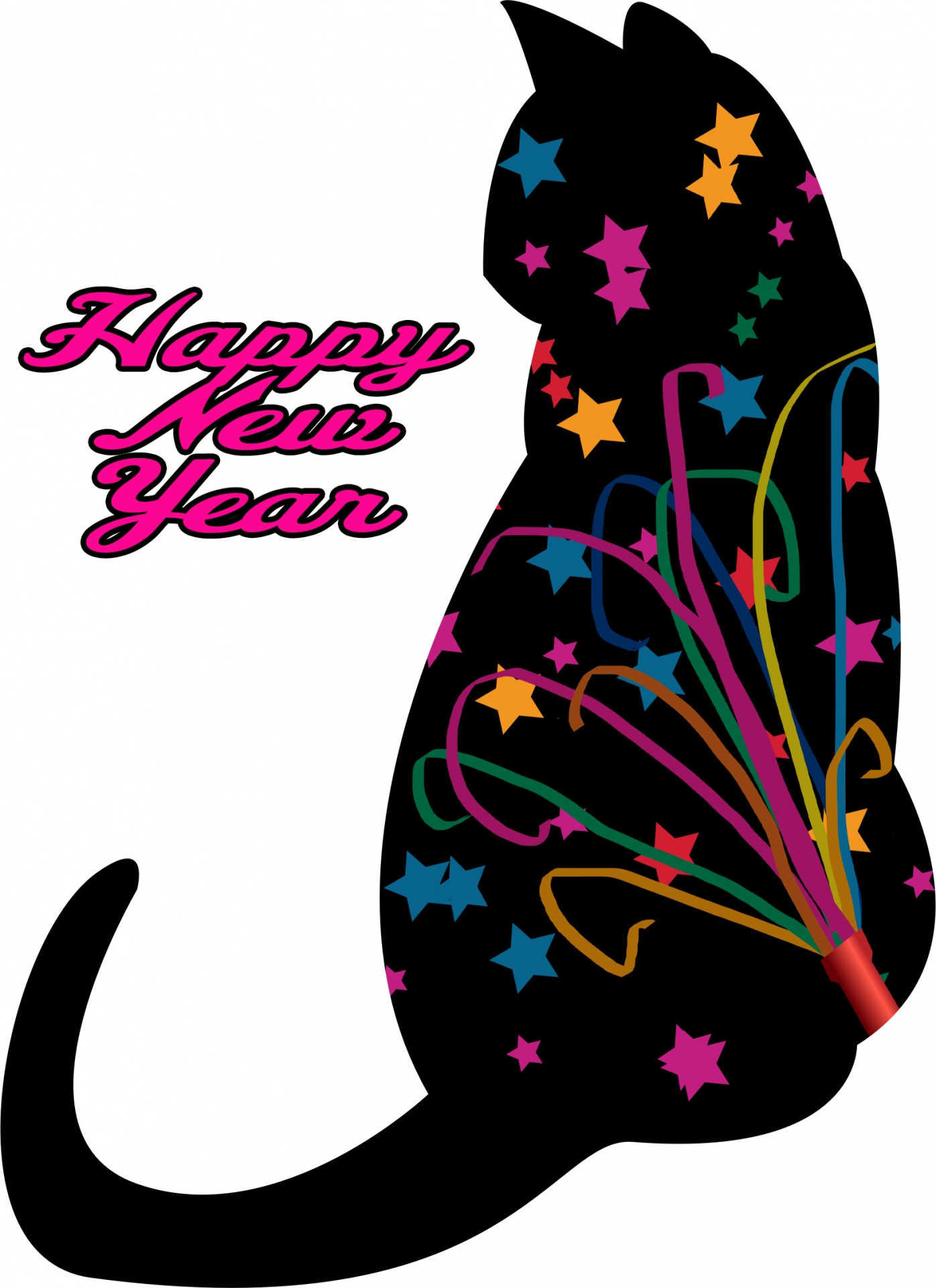 Happy New Year Cat Free Stock Photo - Public Domain Pictures