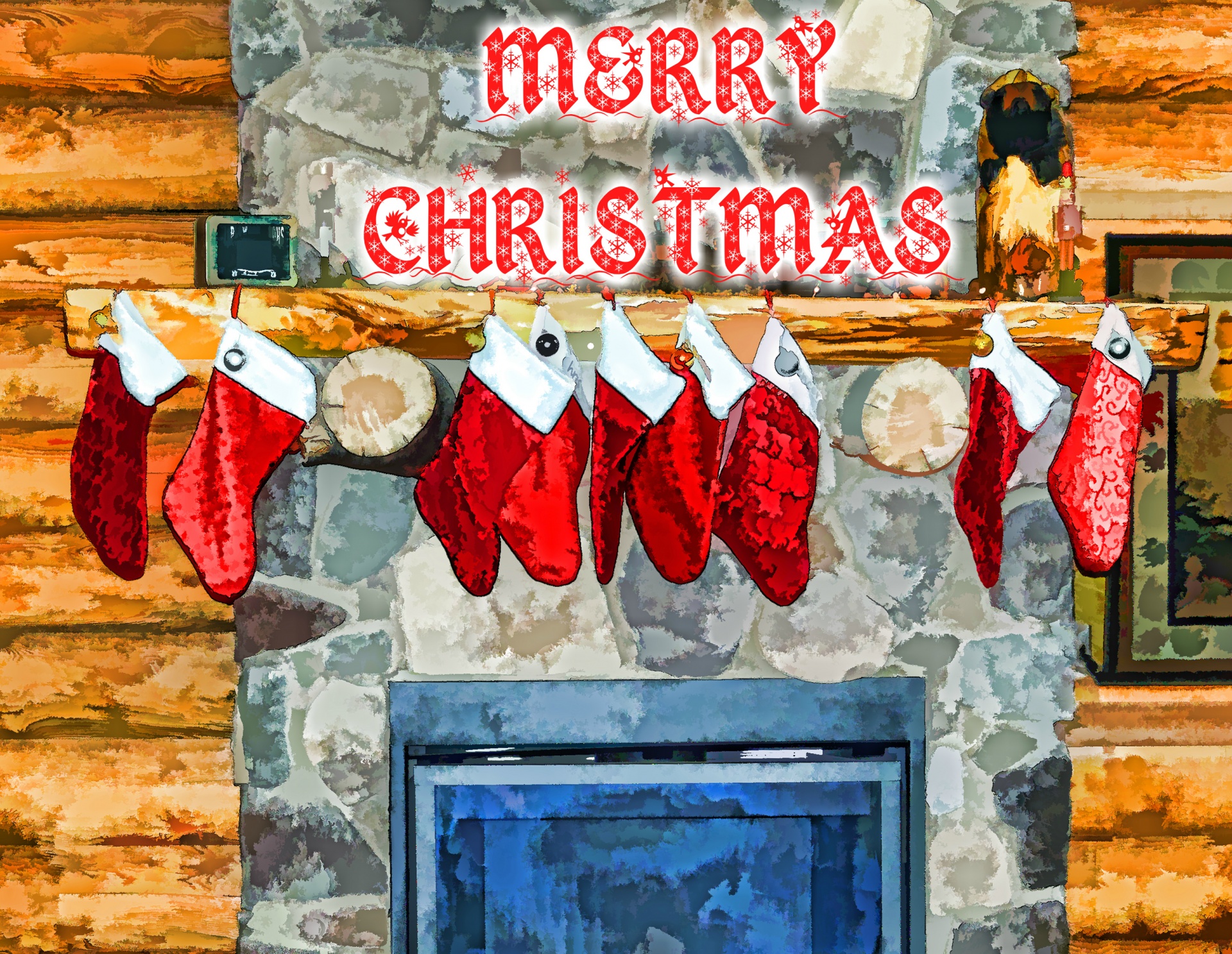Stockings Over The Fireplace Free Stock Photo - Public Domain Pictures