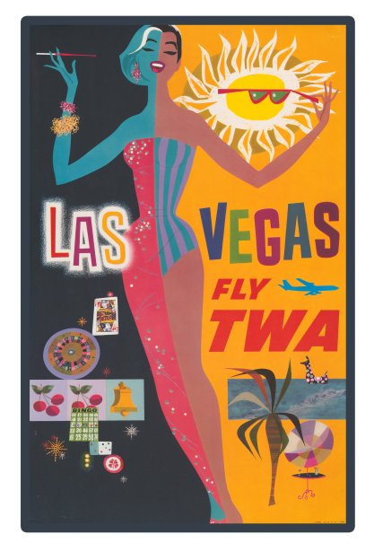 Roadside America Nevada Travel Poster of Las Vegas