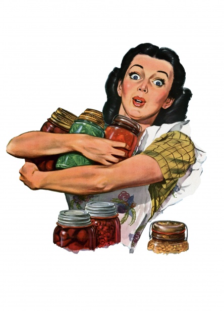 Vintage Housewife Cans Fruit Free Stock Photo - Public ...
