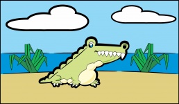 Kreskówka krokodyl aligator