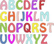 Letras do alfabeto AZ