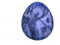 Blue Decorated Easter Egg