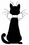 Silueta de gato negro