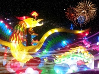 Dragon și focuri de artificii