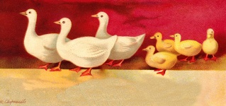 Ducky húsvéti Ellen H. Clapsaddle