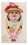 Vintage de mulher de ovo de Páscoa