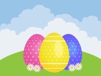 Velikonoční vejce barevné ilustrace