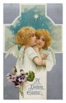 Cartão do anjo do vintage de Easter