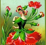 Flower Carnation Girl 1890